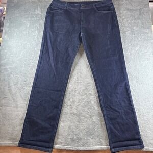 Mens Dark Wash Straight Leg Stretch Denim Jeans Blue 40-R MC225B